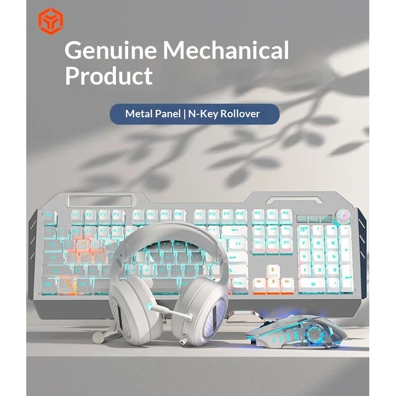 Gaming Keyboard And Mouse Set - Combo de Teclado Mecánico Inalámbrico para