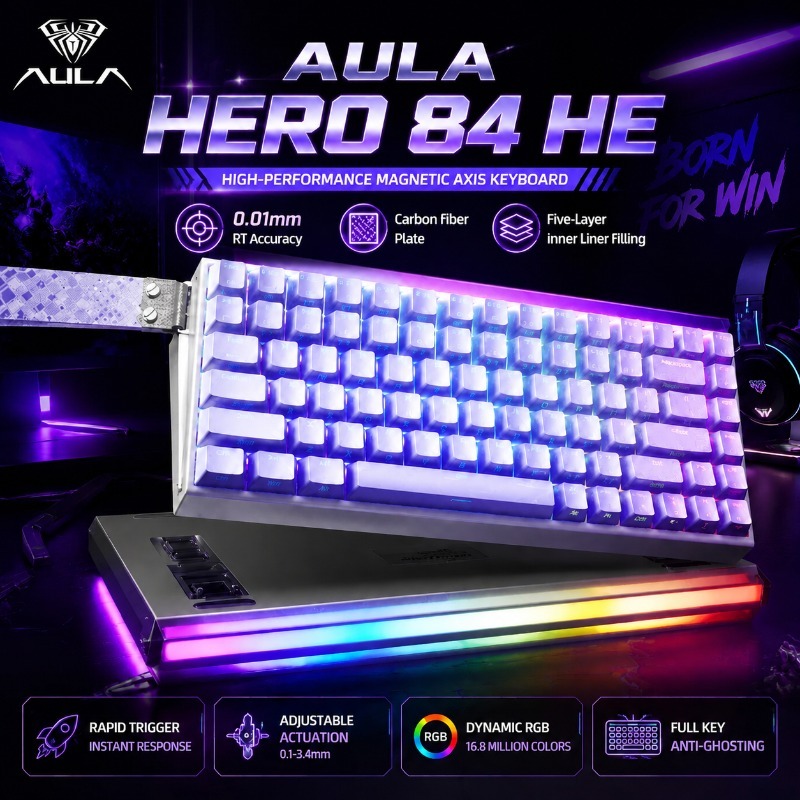 Gaming Keyboard He - Teclado Mecánico para Juegos AULA HERO84,