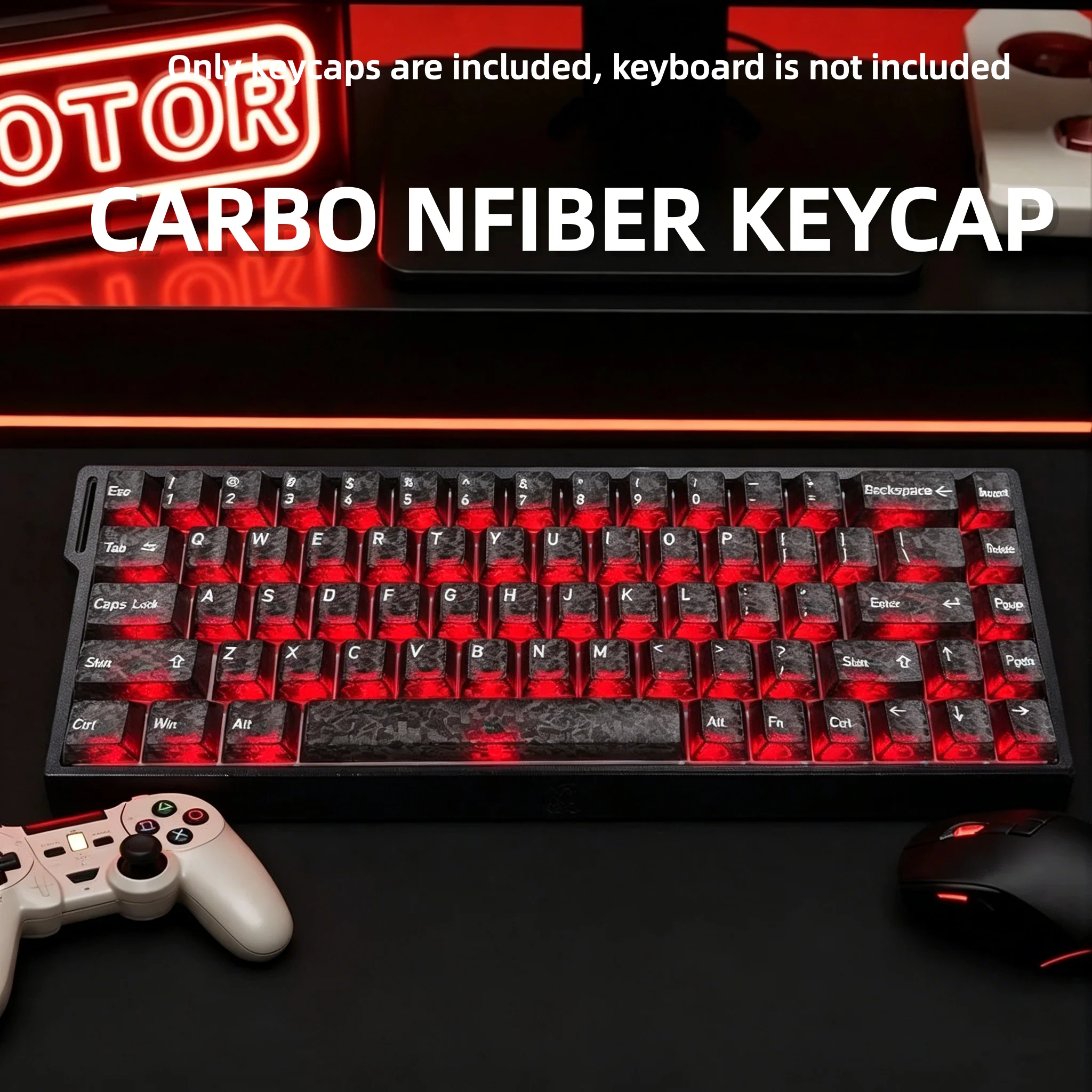 Gaming Keyboard 2026 - Nuevas Teclas Transparentes de Fibra de