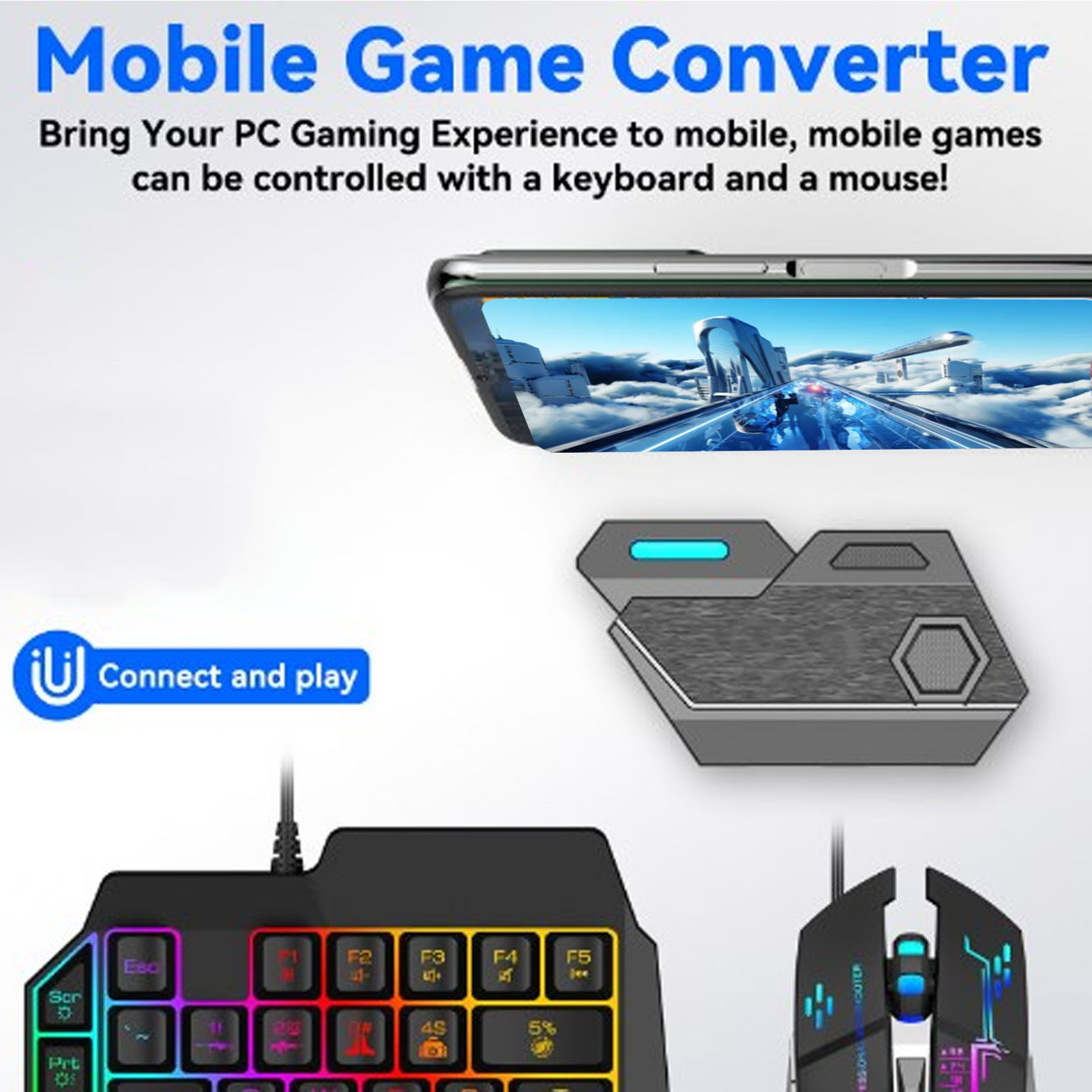 Gaming Keyboard Mobile - Paquete combinado de juegos para móvil,