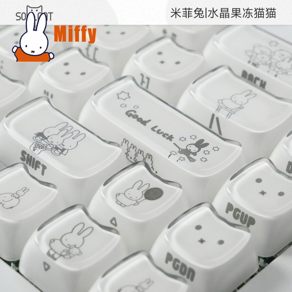 Gaming Keyboard He - Teclas Kawaii Miffy, Lindas Teclas de