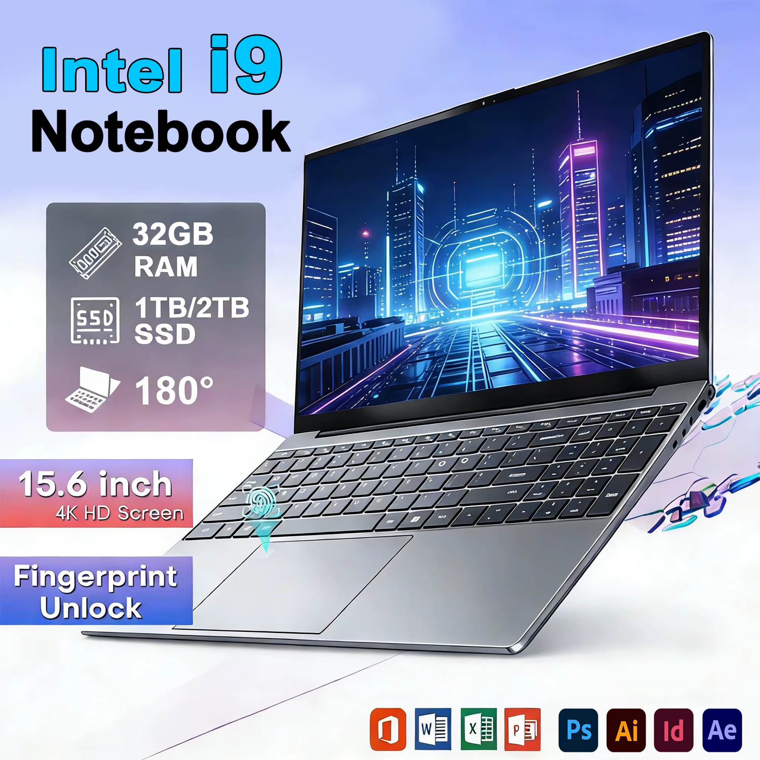 Gaming Keyboard 2026 - NUEVA Laptop Portátil de 15.6 Pulgadas