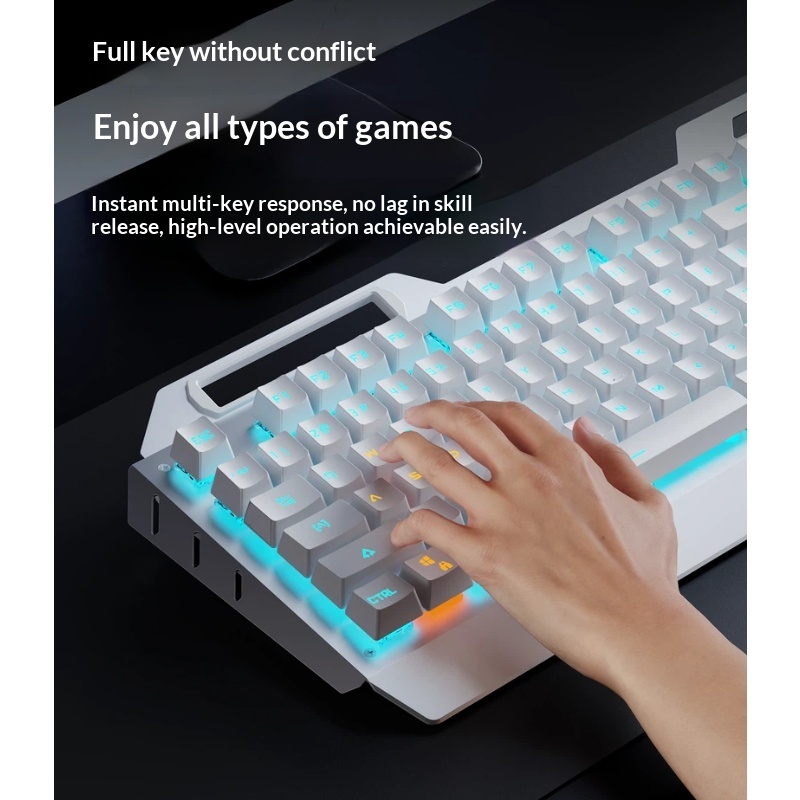 Combo de Teclado Mecánico Inal - Gaming Keyboard And Mouse Set reseña y precio