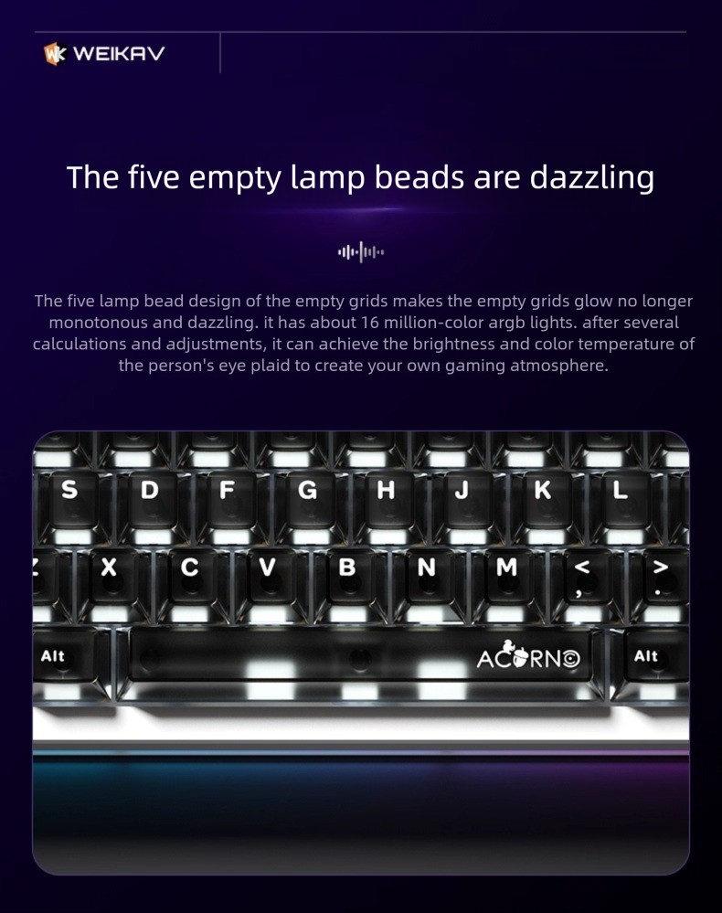 Nuevo WEIKAV Nut65 Kit de tecl - Gaming Keyboard Hot Swappable reseña y precio