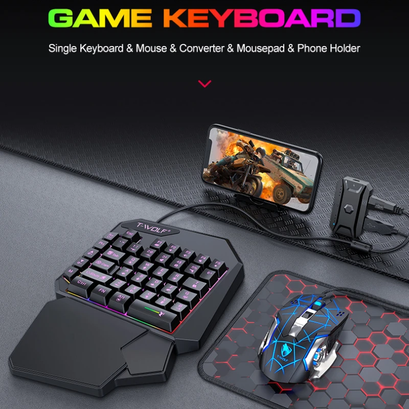 T-WOLF TF900 Juego de trono de - Gaming Keyboard Mobile reseña y precio