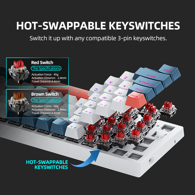 K500-B61 Machenike Mini Keybao - Gaming Keyboard Hot Swappable reseña y precio