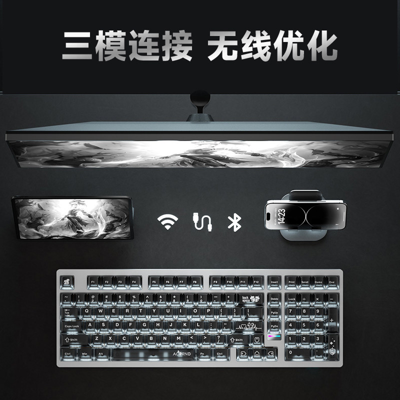 Teclado mecánico inalámbrico W - Gaming Keyboard He reseña y precio