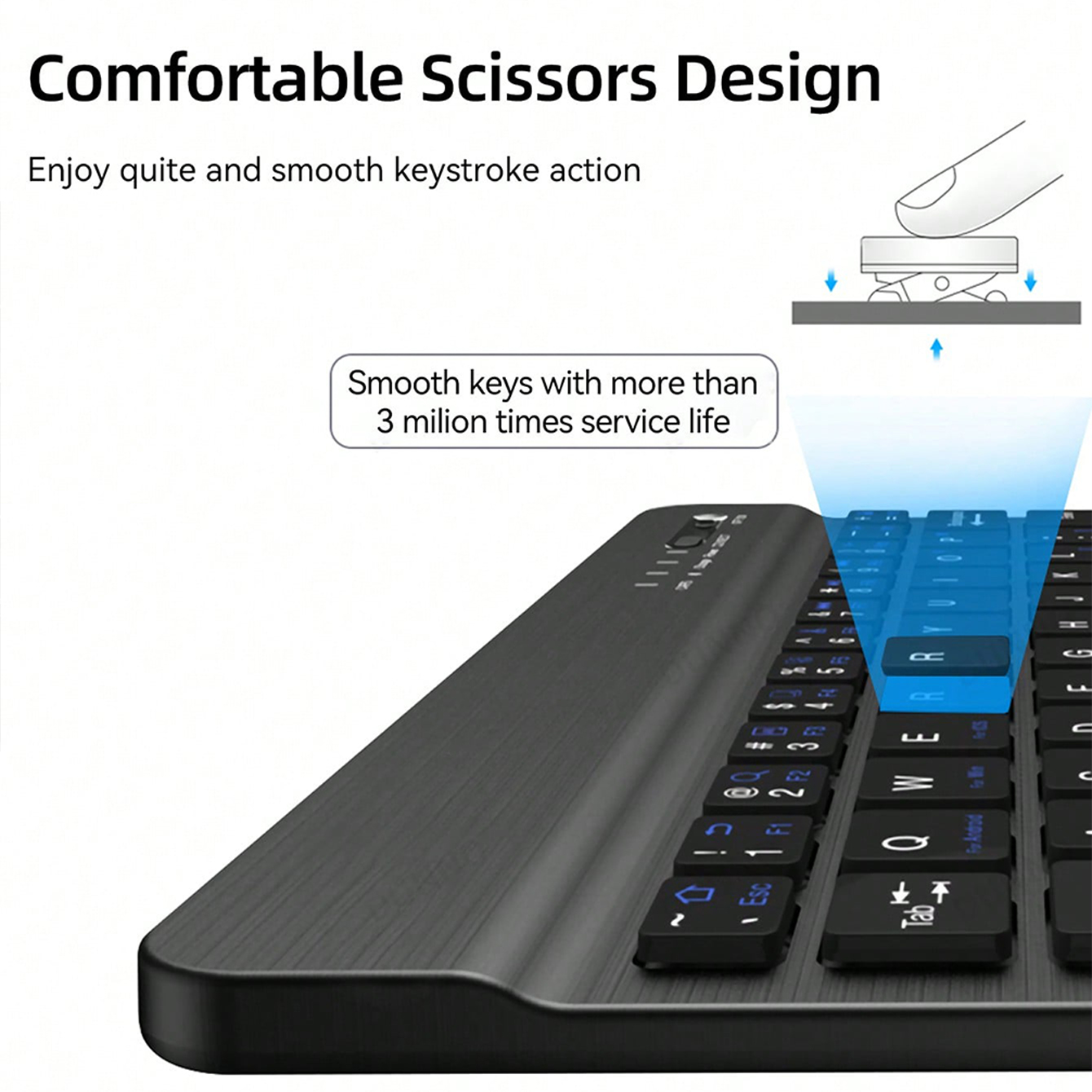 Teclado multilingüe para table - Gaming Keyboard Mechanical Wireless reseña y precio