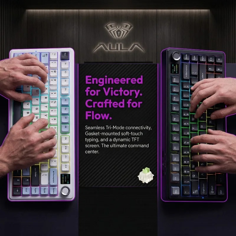 Teclado Mecánico AULA F75 Max, - Gaming Keyboard He reseña y precio