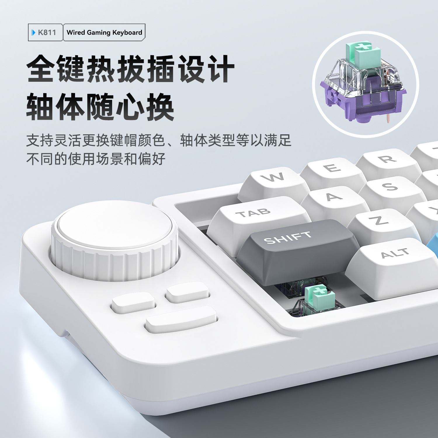 Teclado Mecánico para Juegos c - Gaming Keyboard Hot Swappable reseña y precio