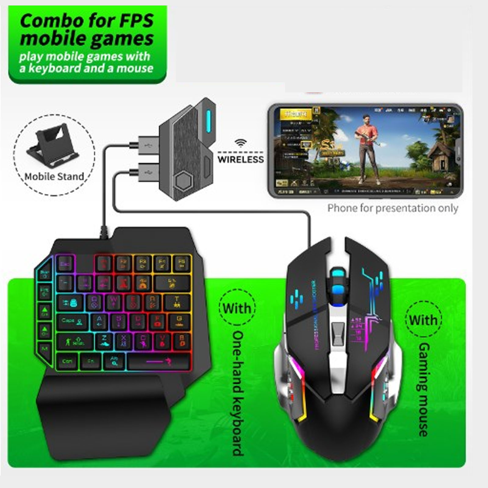 Conjunto de convertidor de tec - Gaming Keyboard And Mouse Set reseña y precio